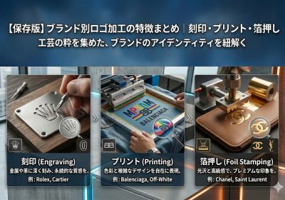 【保存版】ブランド別ロゴ加工の特徴まとめ｜刻印・プリント・箔押しが語る工芸とアイデンティティ
