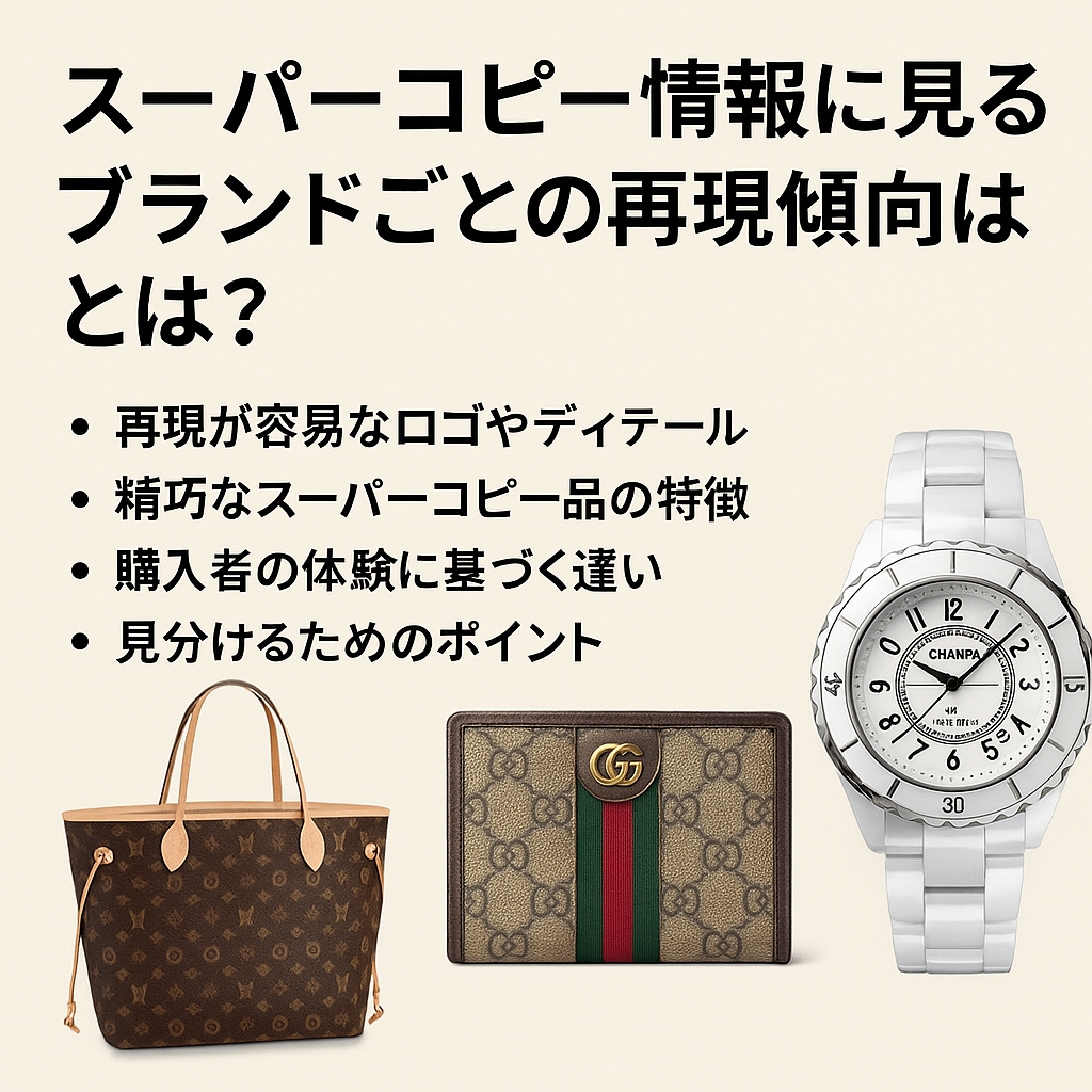 スーパーコピー情報に見るブランドごとの再現傾向とは? 1 スーパーコピー情報に見るブランドごとの再現傾向とは?