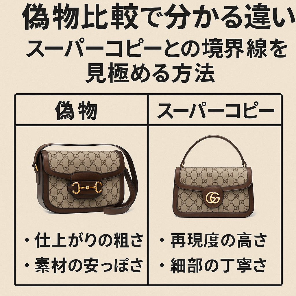 偽物比較で分かる違い｜スーパーコピーとの境界線を見極める方法と実例解説