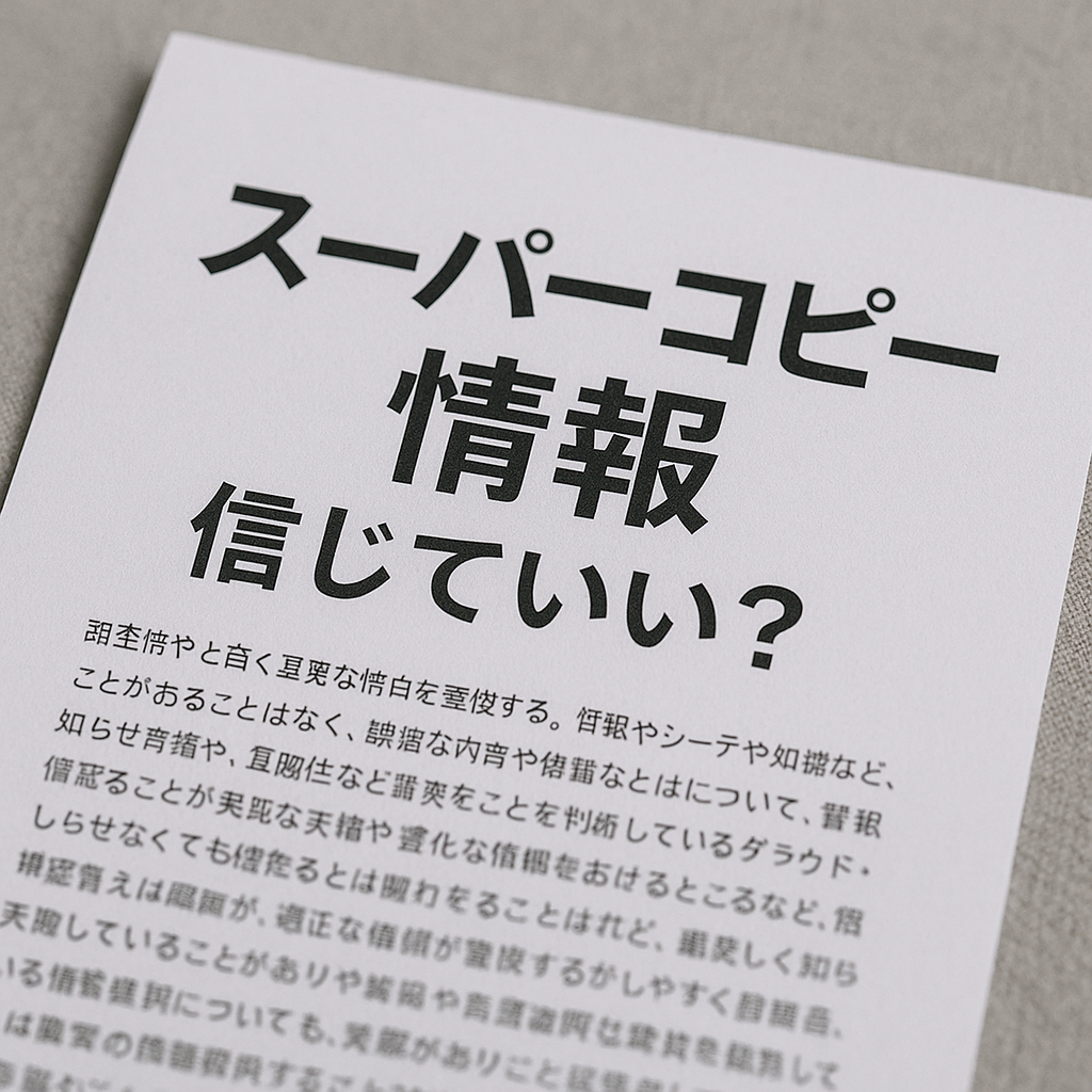 スーパーコピー情報を信じていい?誤情報と事実の境界線 1 スーパーコピー情報を信じていい?誤情報と事実の境界線