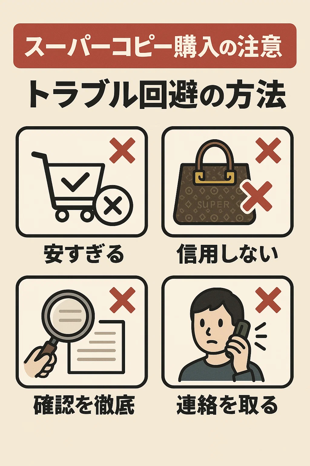 スーパーコピー購入の注意点｜トラブル回避のための完全ガイド