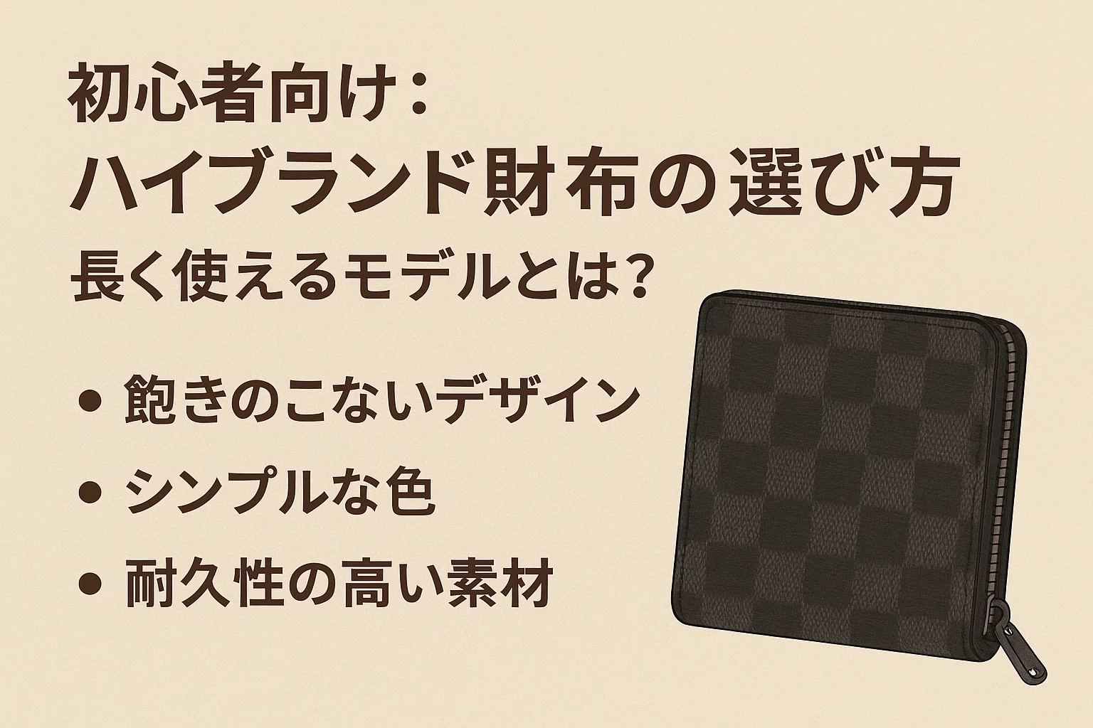 初心者向け ハイブランド財布の選び方｜一生ものに出会うための7つの指針