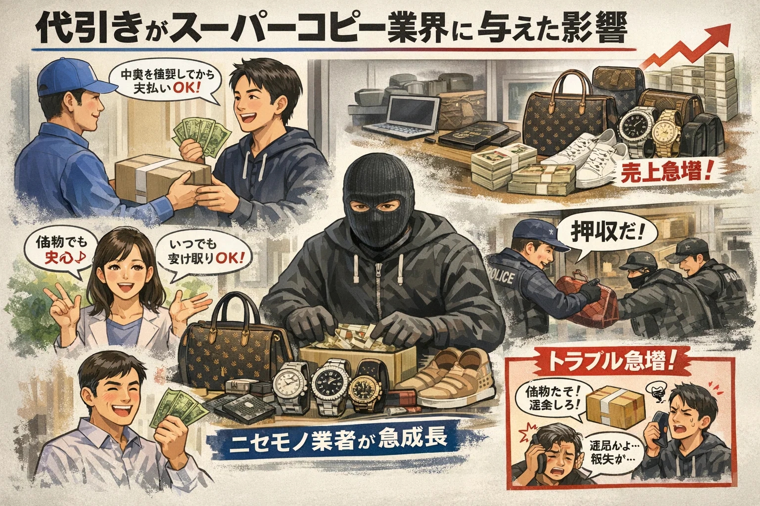 代引き決済が変えたスーパーコピー業界の生態系：匿名化・リスクシフト・市場拡大の連鎖を検証