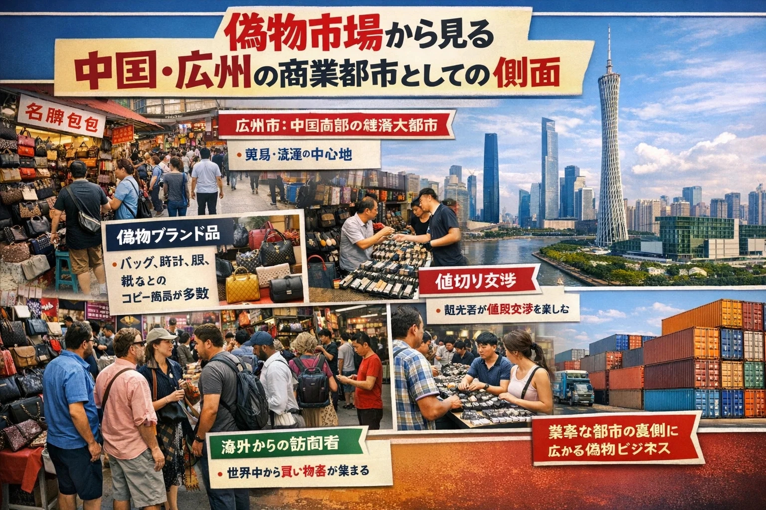 商業都市広州の光と影：偽物市場が映し出す世界経済の矛盾と地域文化の力学