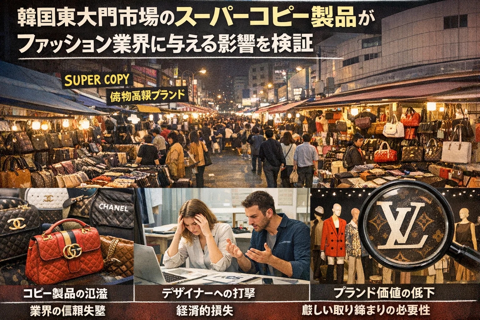 韓国東大門市場を窓口に見る「スーパーコピー」産業の現在:ファッション業界への波及効果と文化的考察 3 韓国東大門市場を窓口に見る「スーパーコピー」産業の現在:ファッション業界への波及効果と文化的考察