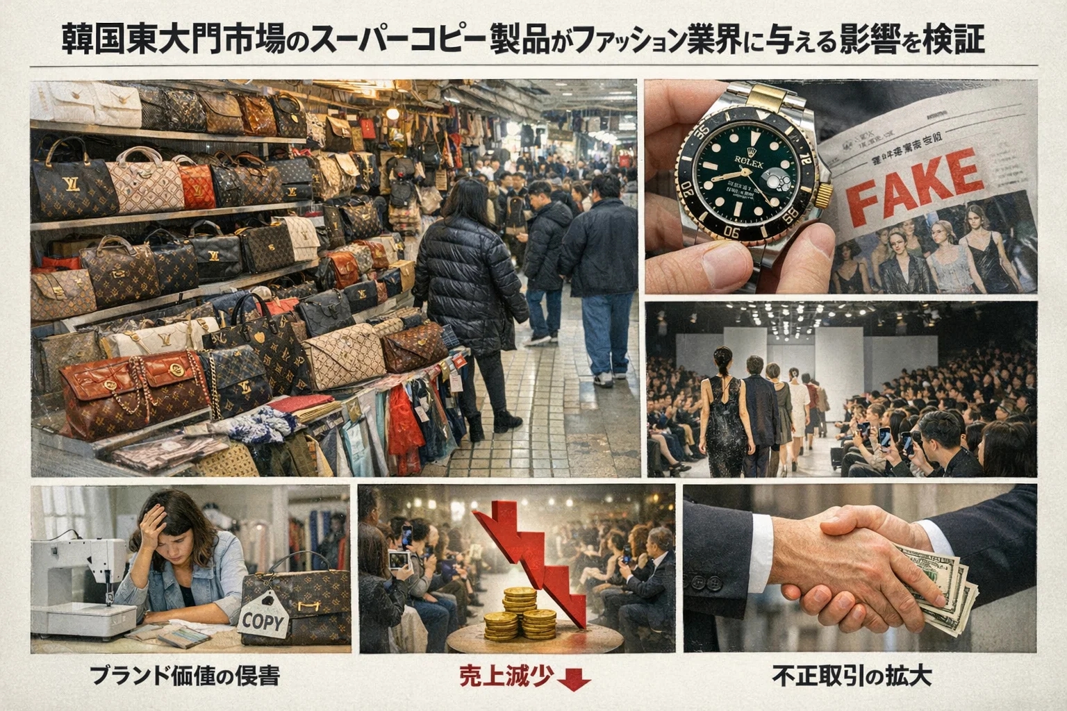 韓国東大門市場を窓口に見る「スーパーコピー」産業の現在:ファッション業界への波及効果と文化的考察 5 韓国東大門市場を窓口に見る「スーパーコピー」産業の現在:ファッション業界への波及効果と文化的考察