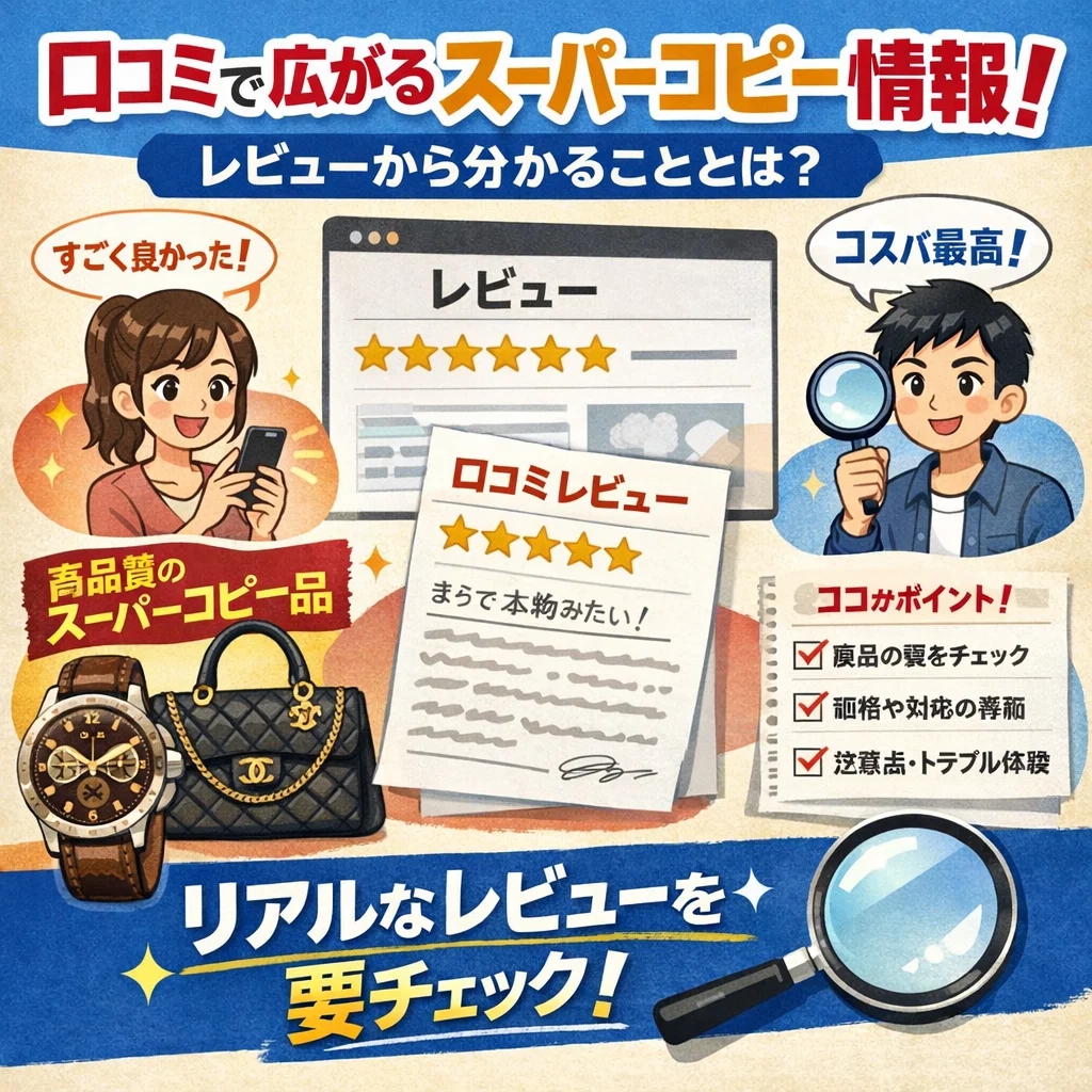 口コミで広がるスーパーコピー情報の深層：レビューが語る「本物らしさ」の追求と消費者の心理