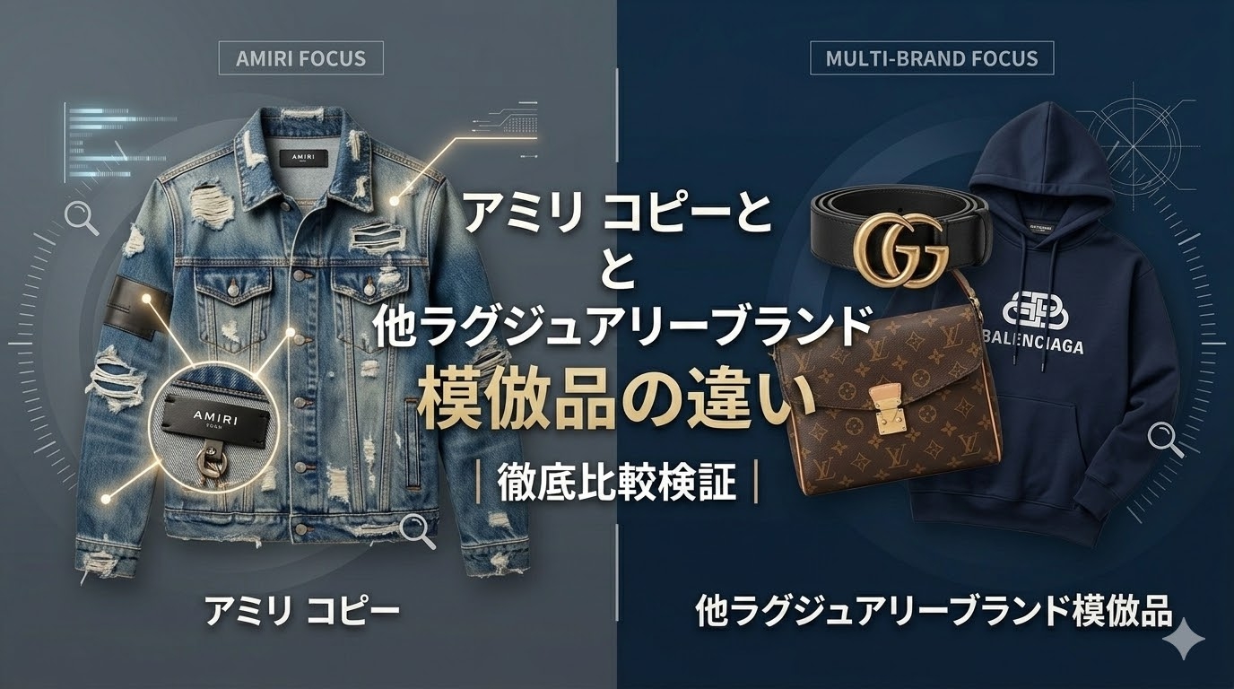 アミリ（AMIRI）コピーと他ラグジュアリーブランド模倣品の違い｜品質・ディテール・価格を徹底比較