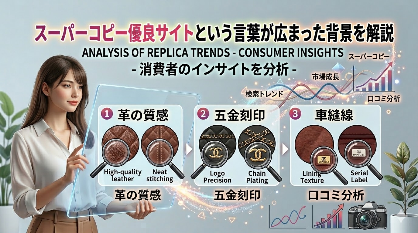 スーパーコピー優良サイトという言葉が広まった背景を徹底解説｜市場拡大と消費者心理の交差点