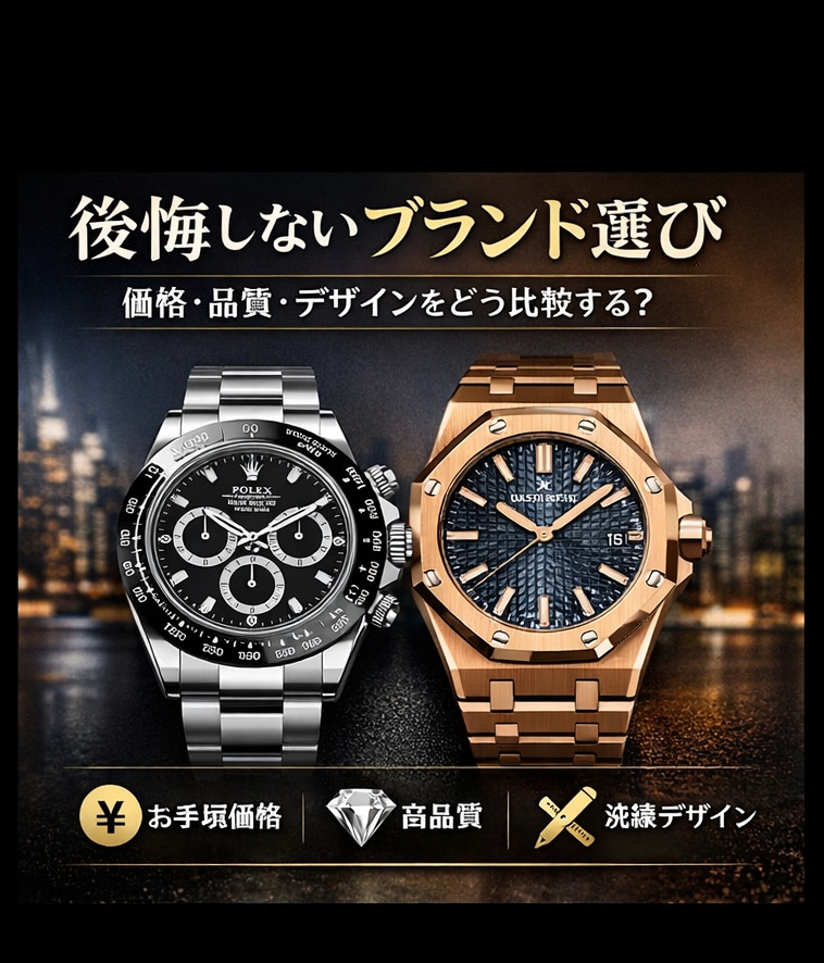 後悔しないブランド選び｜価格・品質・デザインをどう比較するか徹底考察